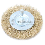 Кордщетка дисковая латунная для дрели 50мм, в блистере  Forsage F-BFR002