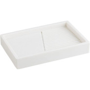 Мыльница ELEMENT, белая (Материал: НАТУРАЛЬНЫЙ КАМЕНЬ, полирезин)  ...PERFECTO LINEA 35-618402