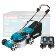 Газонокосилка аккумуляторная (36В/2 АКБ 5.0Ач/DC18RD/BL/Несамоходная)  ...MAKITA DLM460PT2