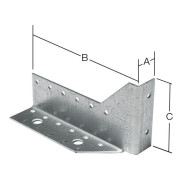 Опора балки левая 25х140x76 мм OB L белый цинк,  STARFIX SMP-46183-1