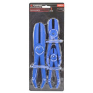 Зажимы пластмассовые с фиксатором для пережатия шлангов и патрубков, набор 3пр.  ...Forsage F-903G18