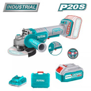 Углошлифмашина аккумуляторная , 20В, 115мм, 3000/8000 об/мин,  1АКБ 4,0 А/ч,  ...TOTAL TAGLI2111561