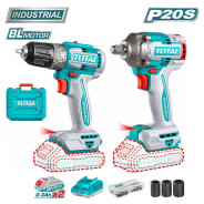 Набор аккумуляторного инструмента, 20В, 2АКБ 2,0 А/ч,  TOTAL TCKLI20271