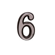 Цифра дверная АЛЛЮР пластик "6" хром  УЗК 5099