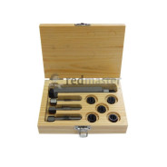 Набор метчиков и футорок для восстановления резьбы свечей накаливания 9 пр. (M9x1.0-5 шт.)  ...Partner PA-1009-1