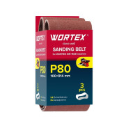 Шлифлента 100x914 мм P80 бесконечная 3 шт. для станка GM 1528  WORTEX 1325975