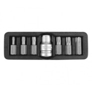 Головки-биты специальные TORX TAMPERPROOF T25-T55 L30мм (набор 7пр.)  ...YATO YT-0416