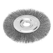 Щетка для УШМ, 150 mm, посадка 22.2 mm, Плоская, витая проволока 0.3 mm  ...Сибртех 746647