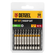 Набор бит PZ1х50, сталь S2, шестигранный профиль, 10 шт.  DENZEL 11655