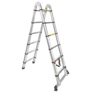 Лестница-стремянка телескопическая алюм. бытовая 1.9+1.9м (6+6 ступ.)  ...Forsage F-UP190-M