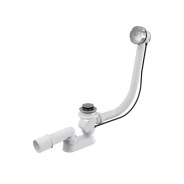 Сифон для ванны автомат комплект металл (длина 60 см)  Alcaplast A55K-BL-01