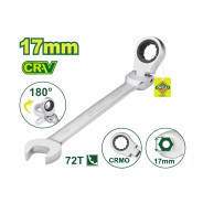 Ключ комбинированный с трещоткой и шарниром 17 мм  DYLLU DTSA6117