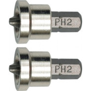 Бита PH2х25мм 1/4" с ограничителем (2шт)  VOREL 65800