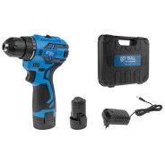 Аккумуляторная дрель-шуруповерт 12В, 2 АКБ 2,0 А/ч,   SR 1203 в чемодане,  ...BULL 329108