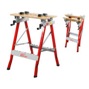 Верстак складной 60,5x64x80см, регулировка столешницы 0-90°, бамбук  ...WORTEX WB6080PB00011