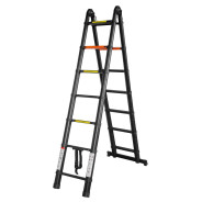 Лестница-стремянка телескопическая алюм. бытовая 2.2+2.2м (7+7 ступ.)  ...Rock FORCE RF-UP220-M