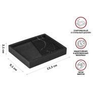 Мыльница ELEMENT MARBLE, черная (Композитный материал: полирезин под натуральный камень)  ...PERFECTO LINEA 35-618603