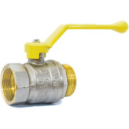 Кран шаровый 1/2" стандарт наружная-внутренняя резьба ручка (ГАЗ) PN 40  ...LD LD47.353.15