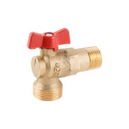 Кран шаровый угловой 1/2х3/4 для стиральной машины PN1.6 МПа, 11Б27п17  ...Цветлит ЦРБ0122