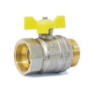 Кран шаровый 3/4" стандарт нар.-вн. бабочка (ГАЗ) PN 40  LD LD47.352.20