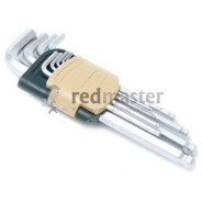 Набор ключей шестигранных 1.5-10мм, 9пр. длинных с шаром  Rock FORCE RF-5093LB