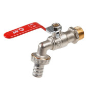 Кран водоразборный настенный со штуцером 1/2" никелир.  ...AV Engineering AVE166012