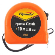 Рулетка Classic, 10 м х 25 мм, пластиковый корпус  Sparta 31305