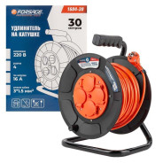 Удлинитель на катушке с розетками 30м (220В)  Forsage F-1604-30