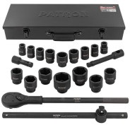 Набор инструментов ударных 21пр., 3/4" 6гр. (17-50мм) PATRON Patron P-6212-5MPB