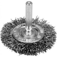 Щётка-крацовка торцевая мягкая  50мм со стержнем INOX  YATO YT-47565