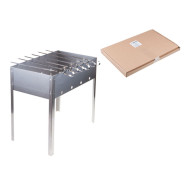 Мангал сборный "Эконом" с шампурами в г/карт.кор.(400х250 х400х0,4толщ,6 шамп.угол.), PERF...PERFECTO LINEA 47-750063/1