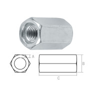 Гайка М12 удлиняющая, цинк, (430 шт)  STARFIX SM-86965-430