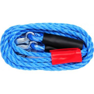 Трос буксировочный плетеный пропиленовый в комплекте с крюками (2500кг)  ...VOREL 82209
