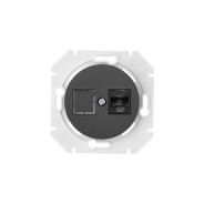 Розетка 1-ая компьютерная (скрытая) графит, Прованс  BYLECTRICA РК18-6311гр