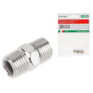 Соединение нар. резьба 1/4" x нар. резьба 1/4" (сталь)  ECO AS-MT14/MT14