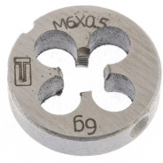 Плашка М6 х 0.5 мм  Сибртех 77015