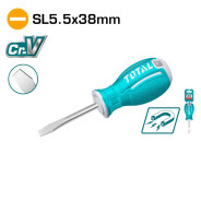 Отвертка шлицевая SL5.5 38mm  TOTAL TSDRSSL5038