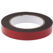 Лента клейкая на вспененной основе усиленная, двусторонняя, черная, 19 мм х 5 м  ...Matrix 89084