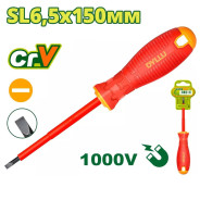 Отвертка шлицевая SL6.5x150мм диэлектрическая  DYLLU DTSD7266