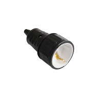 Розетка 1-ая переносная, с заземлением, 16А, 250В, черная,  BYLECTRICA Р16-360