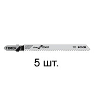 Пилка лобзиковая по дереву, T101BR, 5 шт.,  BOSCH 2608630014