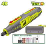 Гравер аккумуляторный,4В,5000-25000 об/мин,USB Type-C,цанга-3,2 мм,  ...DYLLU DTRYP1504