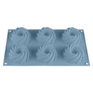 Форма для выпечки, силиконовая, прямоуг.на 6 кексов, 29.2х17.3х3.5 см, BLUESTONE  ...PERFECTO LINEA 20-105228