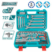 Набор инструментов 1/2 ", 1/4 "   (82 предметов)TOTAL THT421802