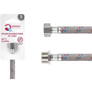 Подводка гибкая, Nylon, гайка 1/2" - штуцер 1/2" 60 см (6 Bar, 90°С)  ...ECONOCE EC035060