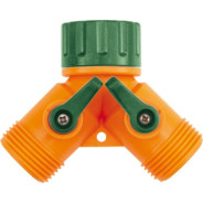 Тройник - распределитель на 2 канала 3/4", ABS  FLO 89247