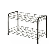 Этажерка для обуви 2-х секционная, 660х280х440 mm, черный  NIKA ЭТ3/Ч
