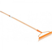 Грабли металлические 12 зубые с деревянным черенком 130см  ...FLO 35757