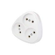 Разветвитель 3-местный, 16А, 250В, без заземляющего контакта,  ...BYLECTRICA РВ16-258