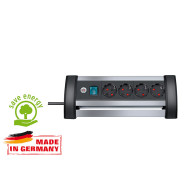 Удлинитель настол. 1.8м (4 роз., 3.3кВт, с/з, выкл., ПВС) алюминиевый  Premium-Alu-Line (провод 3х1....BRENNENSTUHL 1394000414